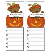 FREE Autumn Words - Stamp, Copy and Write!